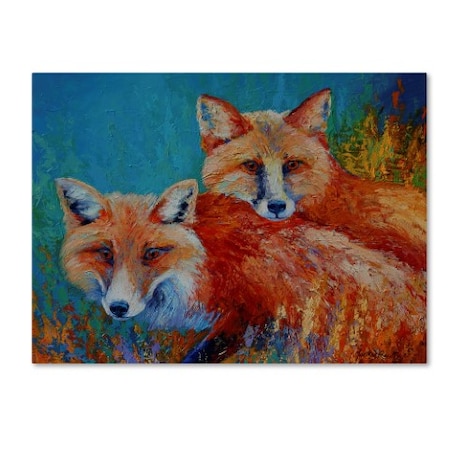 Marion Rose 'Red Foxes' Canvas Art,18x24